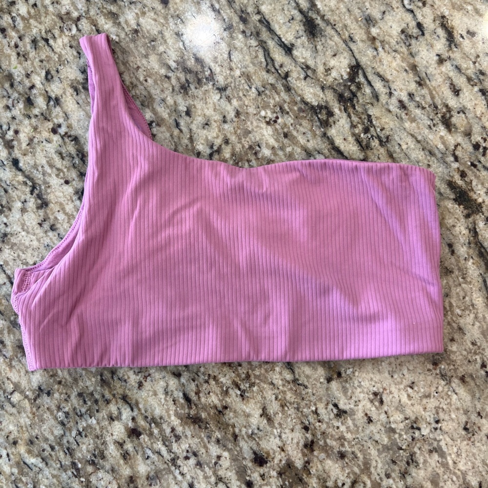Lululemon Ribbed Nulu Asymmetrical Yoga Bra